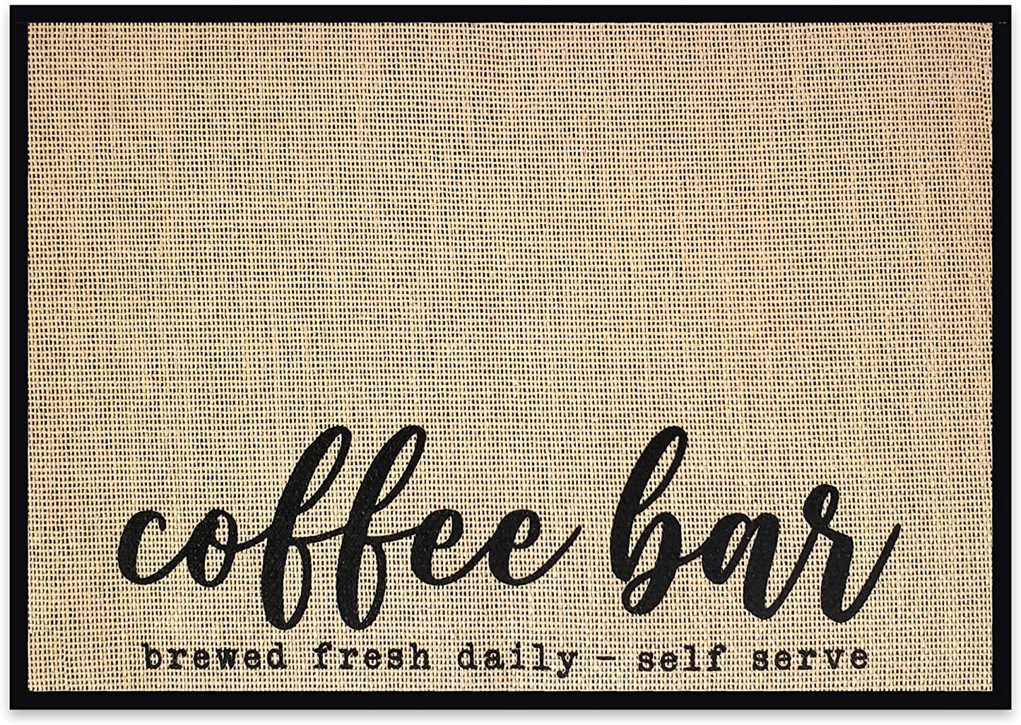 Coffee Bar Mat - Brewed Fresh Daily Self Serve Mat