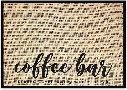 Coffee Bar Mat - Brewed Fresh Daily Self Serve Mat