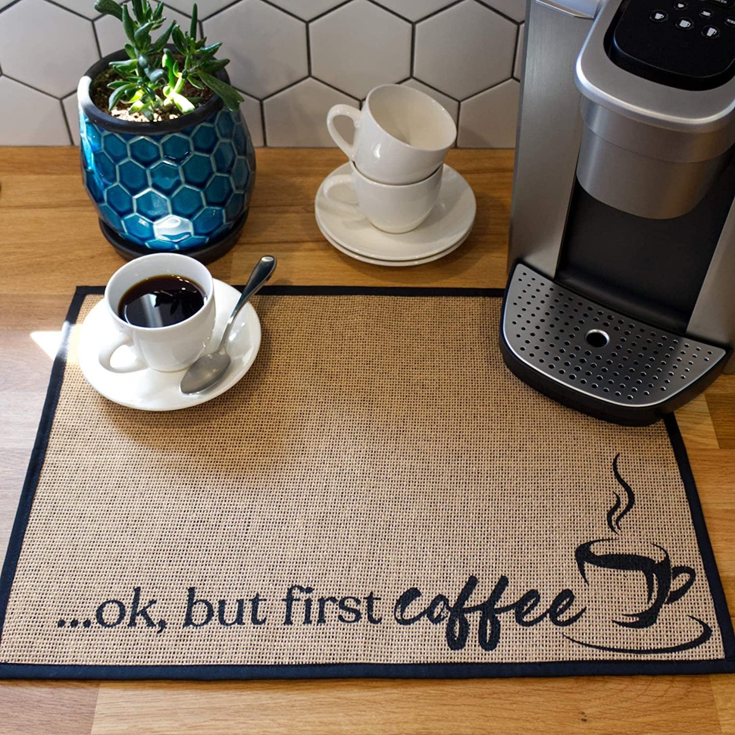 Coffee Bar Mat - Ok, But First Coffee Mat