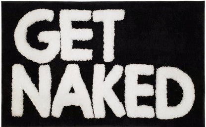 Get Naked Bath Mat - Black & White