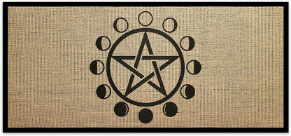 Altar Cloth - Moon Phases Pentagram