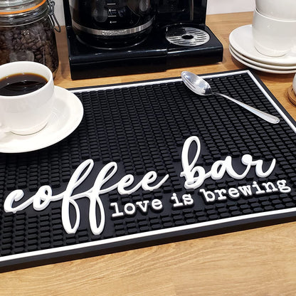 Coffee Bar Mat - Love Is Brewing