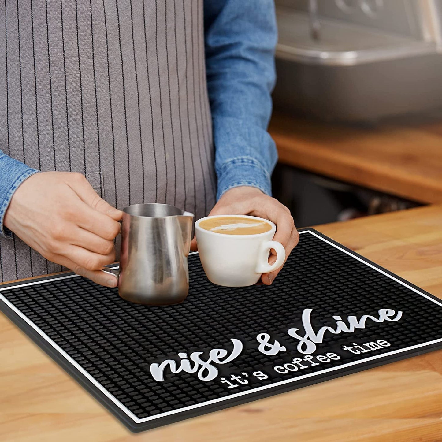 Coffee Bar Mat - Rise & Shine It's Coffee Time