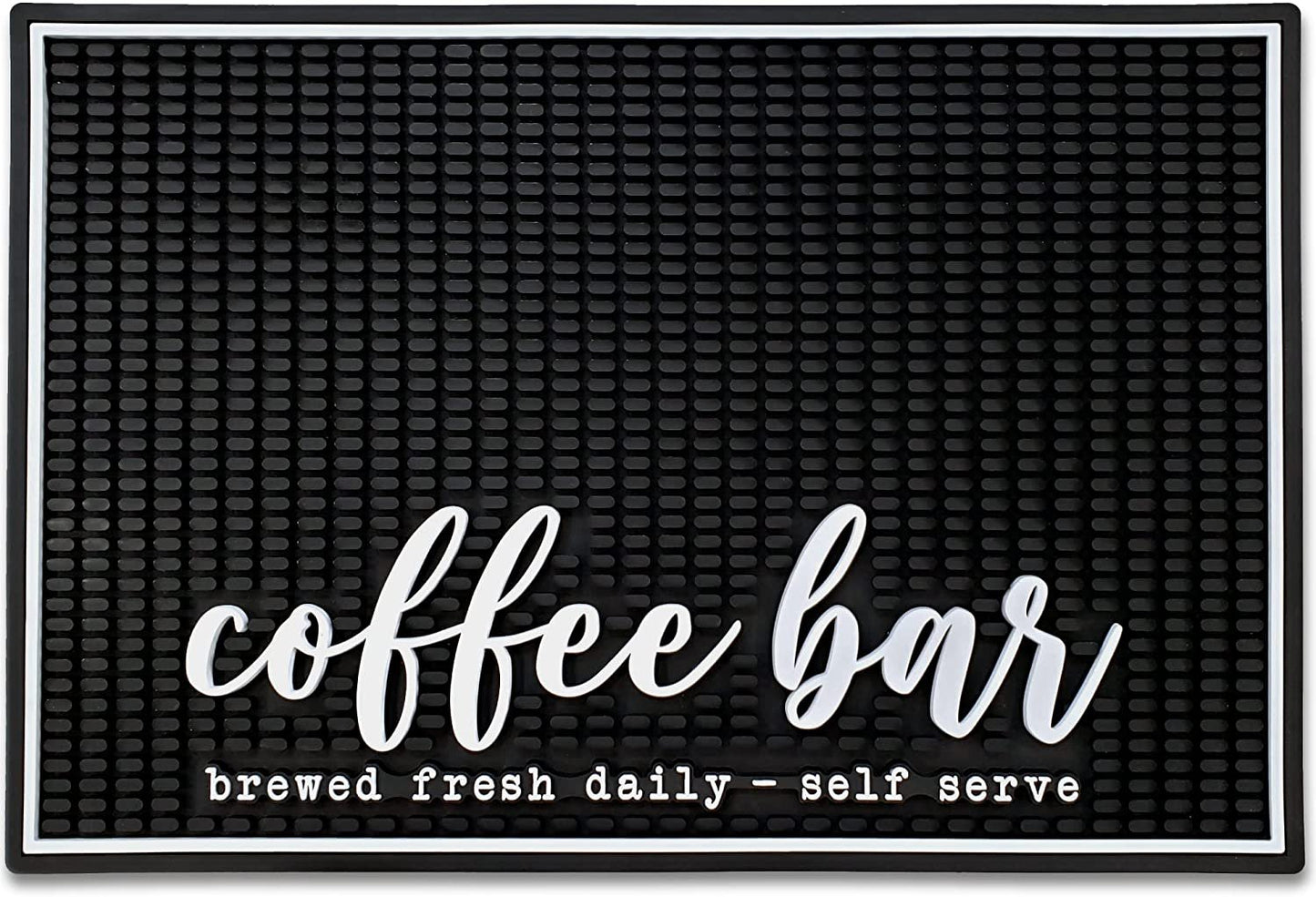 Coffee Bar Mat - Brewed Fresh Daily Self Serve