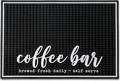 Coffee Bar Mat - Brewed Fresh Daily Self Serve