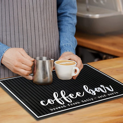 Coffee Bar Mat - Brewed Fresh Daily Self Serve