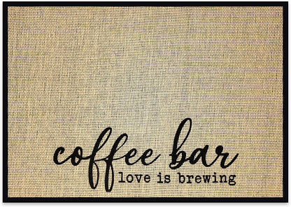 Coffee Bar Mat - Love is Brewing