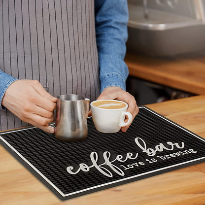 Coffee Bar Mat - Love Is Brewing