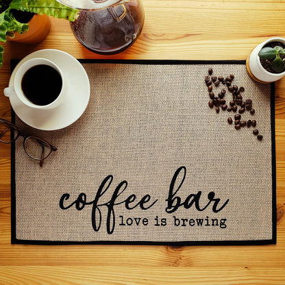 Coffee Bar Mat - Love is Brewing