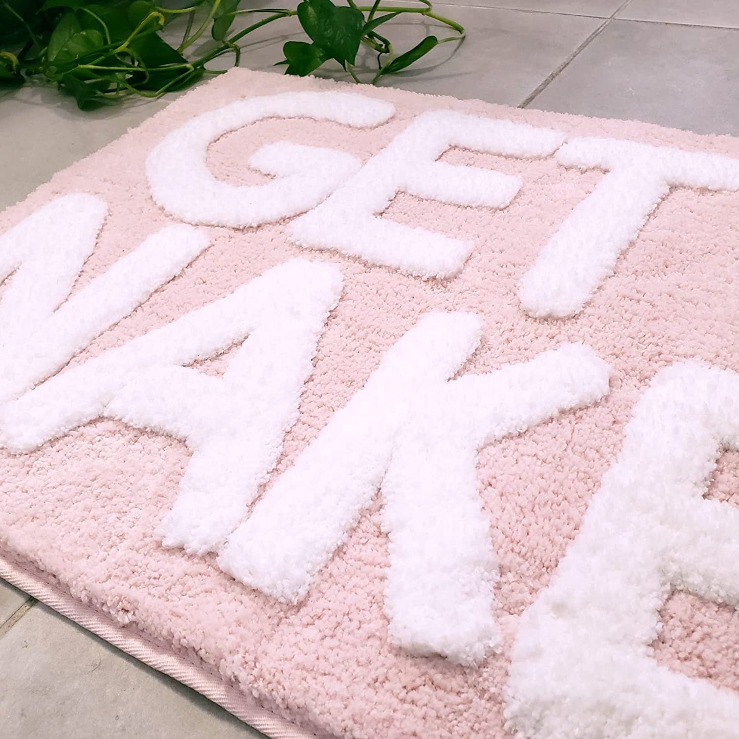 Get Naked Bath Mat - Pink & White